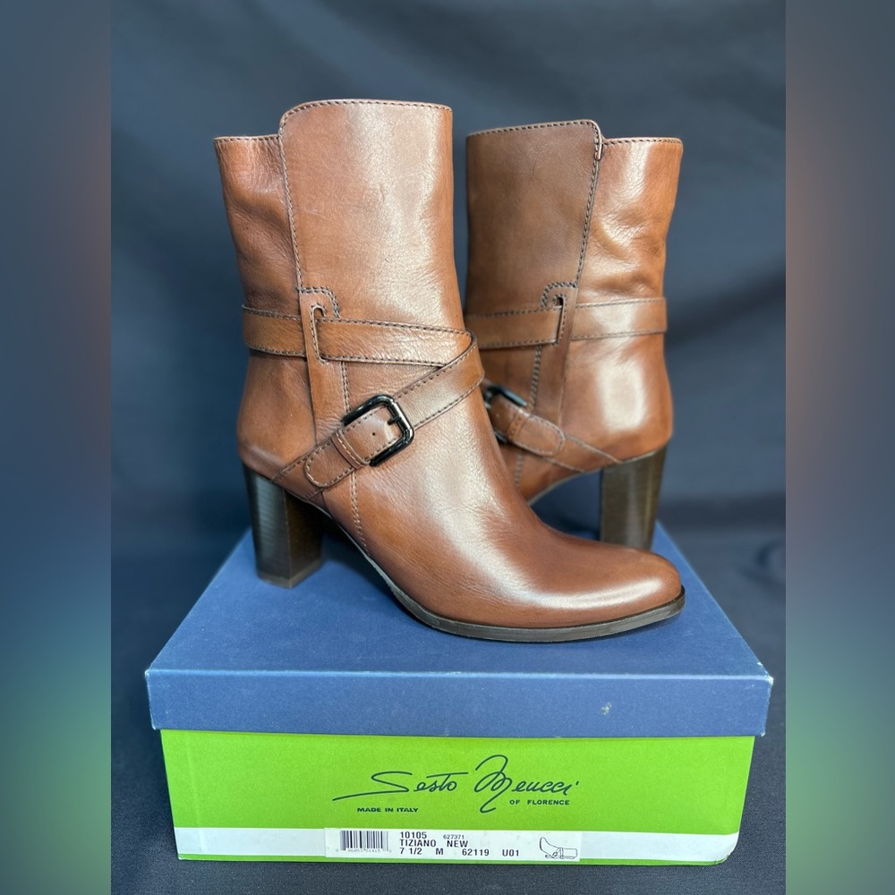 Sesto Meucci Tiziano Leather Booties